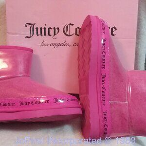Juicy Couture Hot Pink KLASH Nylon Wrapped Ugg Styled Bootie